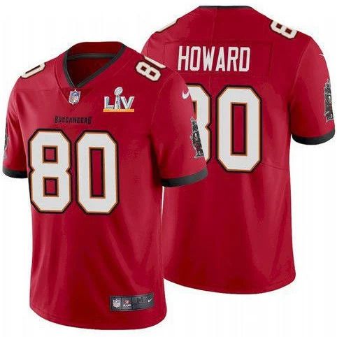 Men Tampa Bay Buccaneers 80 O.J. Howard Nike Red Super Bowl LV Limited NFL Jersey